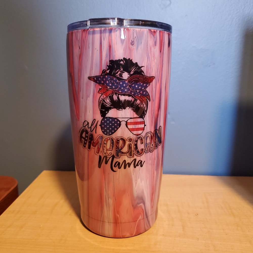 All America Mama 20 oz stainless steel tumbler